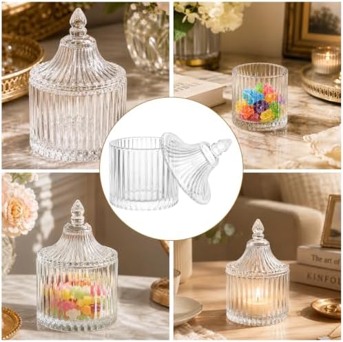 STARVAST 16 Pack Clear Glass Votive Candle Holders with Lids, 2.4×3.7In - Image 4