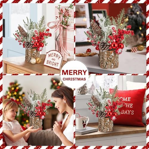 Xmas Decor Stump Small Christmas Tree - Image 6