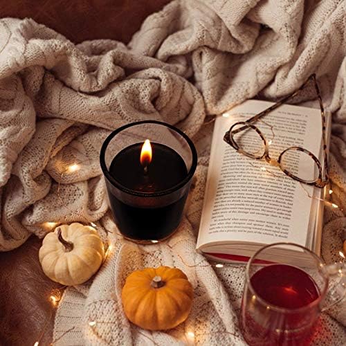 20 Packs Black Votive Candles with Clear Glass Holder, 1.8 Oz Unscented Soy Wax Candle for Home Decoration, Candle Gifts for Christmas Thanksgiving Halloween, 20 Pack of 1.8oz - Image 6
