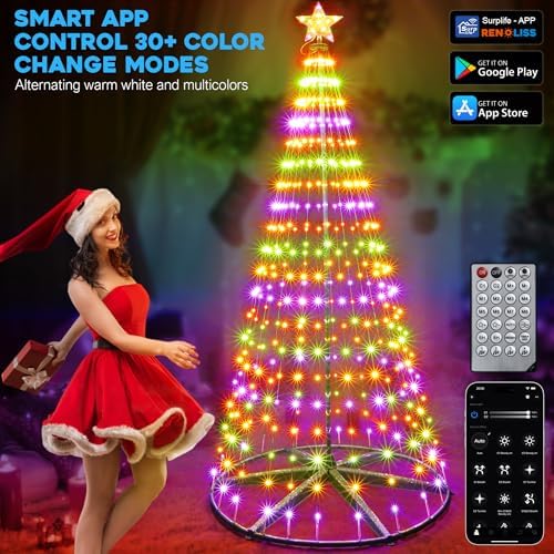 30+ Modes Smart Prelit Christmas Cone Tree with Lights 4ft 119 LED - Image 3