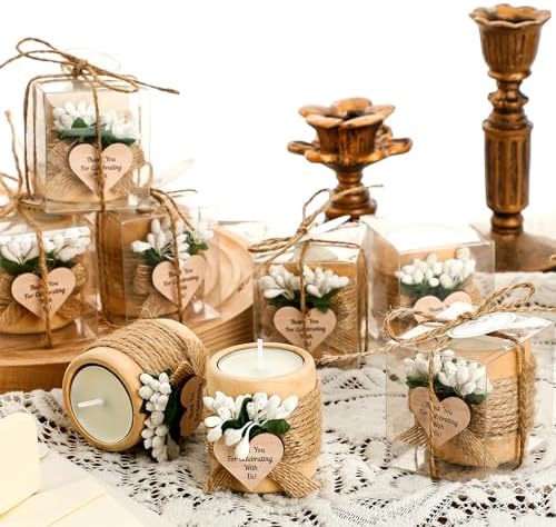 MTLEE 1 Pack Wooden Tealight Candle Holder Kit Guest Gifts, Farmhouse - Image 6