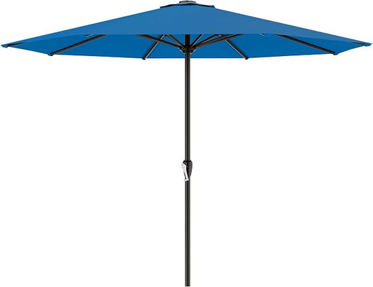 AreShark 12 FT Patio Umbrella for Outdoor, Outdoor Table Umbrella with Push Button Tilt and Crank, Outdoor Patio Umbrellas with 8 Sturdy Ribs, Patio Umbrellas for Market, Garden, Pool (Royal Blue)