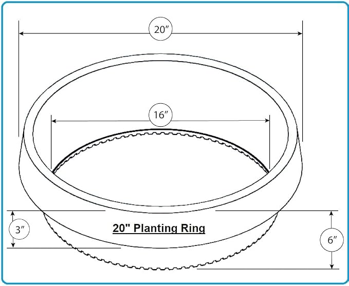 12-Pack 20-inch Rose & Shrub Planting Rings – Deep Watering Basin & Edging.