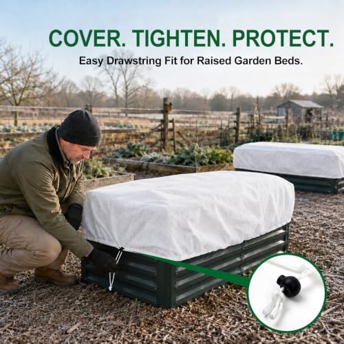 2 Pack Plant Covers Freeze Protection for 8 x 4 ft Raised Garden Beds - Image 7