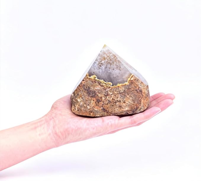 Rough Agate Wand Gemstone Big Irregular Column 1.7-2.2Lbs for Reiki Practitioner Chakra Balance Earth Vibration Energy Healing