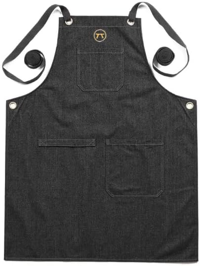 Outset Grill and Kitchen Apron, Black Demin, 27" x 30"