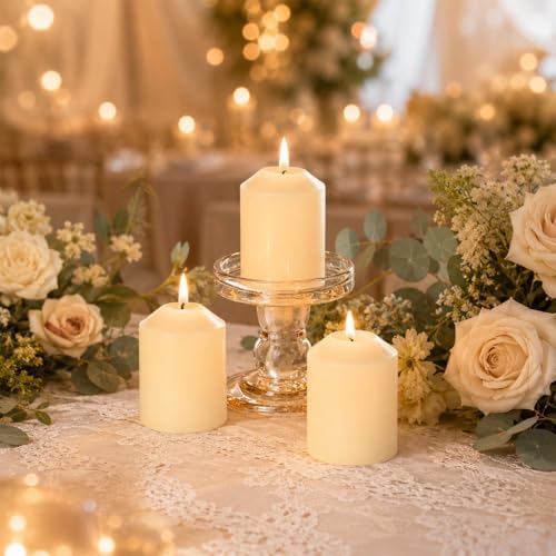 Pillar Candles Ivory Bulk 2x3Inch Unscented Candle for Votive 20Pack - Image 6