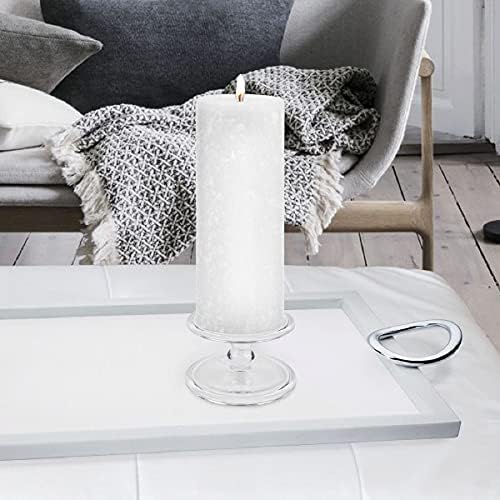 Root Candles Unscented Pillar Candles Beeswax Enhanced Textured Timberline™ Pillar Candle, 3 x 9-Inch, White - Image 2