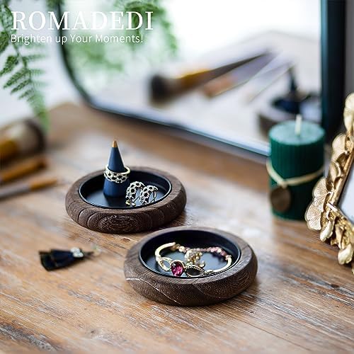 Romadedi Wood Candle Holder Tray, Brown, Set of 2 - Image 4