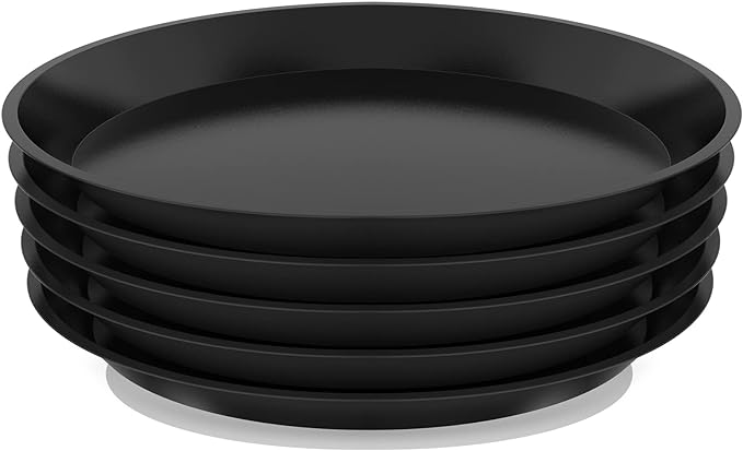 Plant Saucer 16 Inch, 5 Pack Heavy Duty Plant Tray for Pots, Plastic Pot Saucers for Plants, Large Drip Trays for Potted Plants, Round Water Tray for Indoors