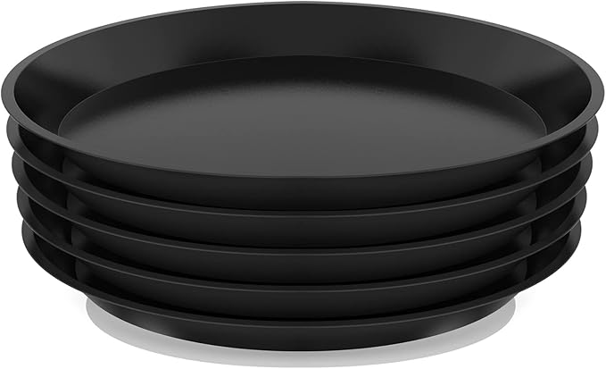 Plant Saucer 22 Inch, 5 Pack Heavy Duty Plant Tray for Pots, Plastic Pot Saucers for Plants, Large Drip Trays for Potted Plants, Round Water Tray for Indoors