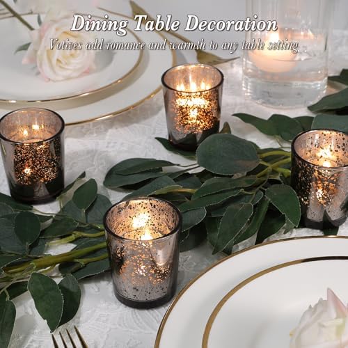 UPBUD Black Votive Candle Holders Set of 24 - Image 4