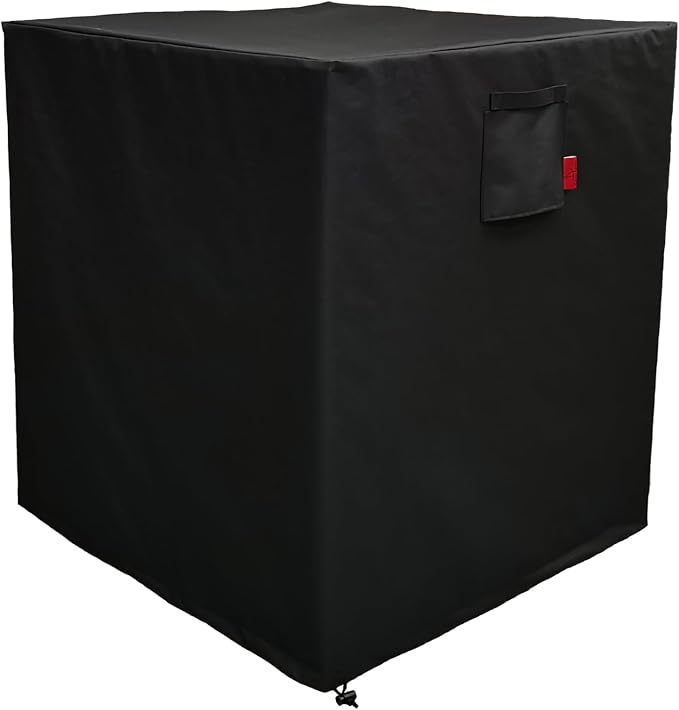 36"x 36"x 39" Air Conditioner Cover for Outside Units, Waterproof Outdoor Central AC Cover, Heavy Duty Weather Resistant 600D Hvac Cover, Winter Windproof Square Black
