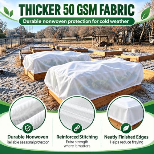 2 Pack Plant Covers Freeze Protection for 8 x 4 ft Raised Garden Beds - Image 4