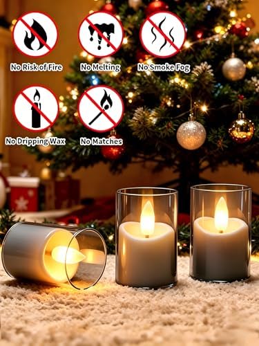 Rechargeable Flameless Candles with Remote Timer - Image 4