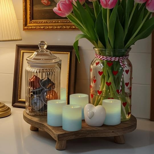 FURORA LIGHTING Blue Marble Real Wax Votive LED Candles, 6-Pack - Image 5