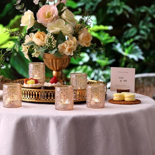 Volens 24pcs Gold Votive Candle Holders for Table Centerpiece, 2.16"x2.65"H - Image 6