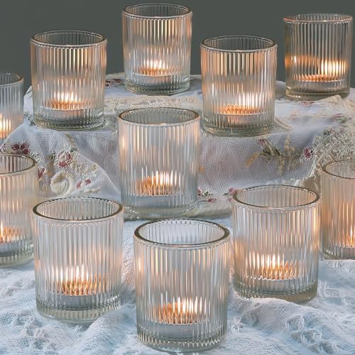 36 Pack Votive Candle Holders, Glass Tea Lights Candle Holder for Wedding by Uniteland