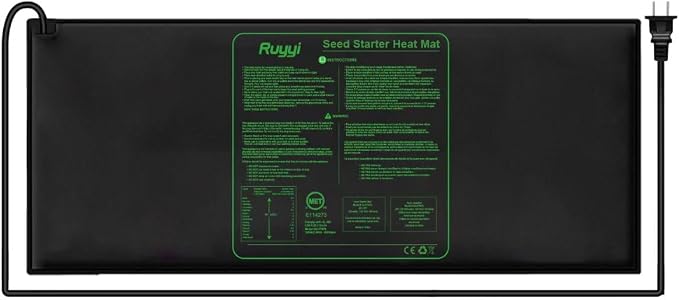 Durable Waterproof Seedling Heat Mat with ETL Certified, Warm Hydroponic Heating Pad for Germination,Indoor Gardening,Brewing and Greenhouse 48"*20"