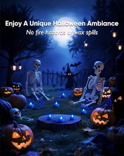 Amagic 12Pack Blue Flameless LED Tea Lights Candles Battery Operated - Image 5