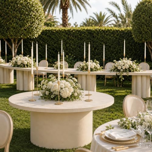 NLBTW 12 Pcs Gold Taper Candle Holder Bulks for Wedding Party Home Decor - Image 4