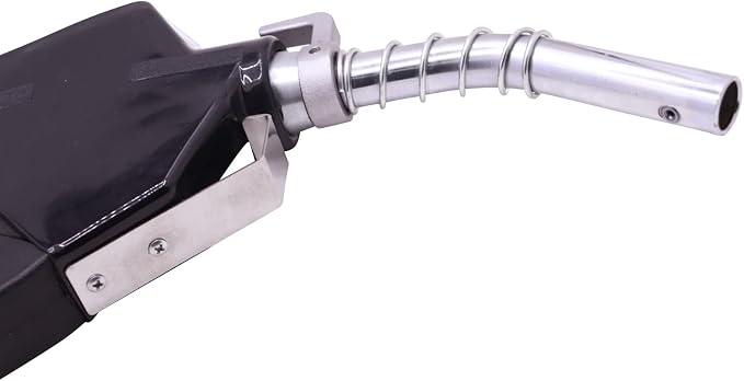 3/4" Inch Black NPT Automatic Shut-Off Fuel Nozzle,Fuel Hose Swivel,16GPM High Flow,BP Hand Guard,Hanging Hook 13/16"Spout,Fuel Transfer Pump Diesel Gasoline Nozzle,Cold Weather Applications