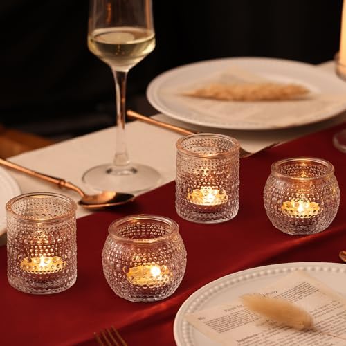 16 Pcs Clear Tealight Candle Holders for Table Centerpieces- Assorted Glass Votive Candle Holders for Wedding Centerpieces, Bridal Shower Decorations, Wedding Table Decor - Image 4