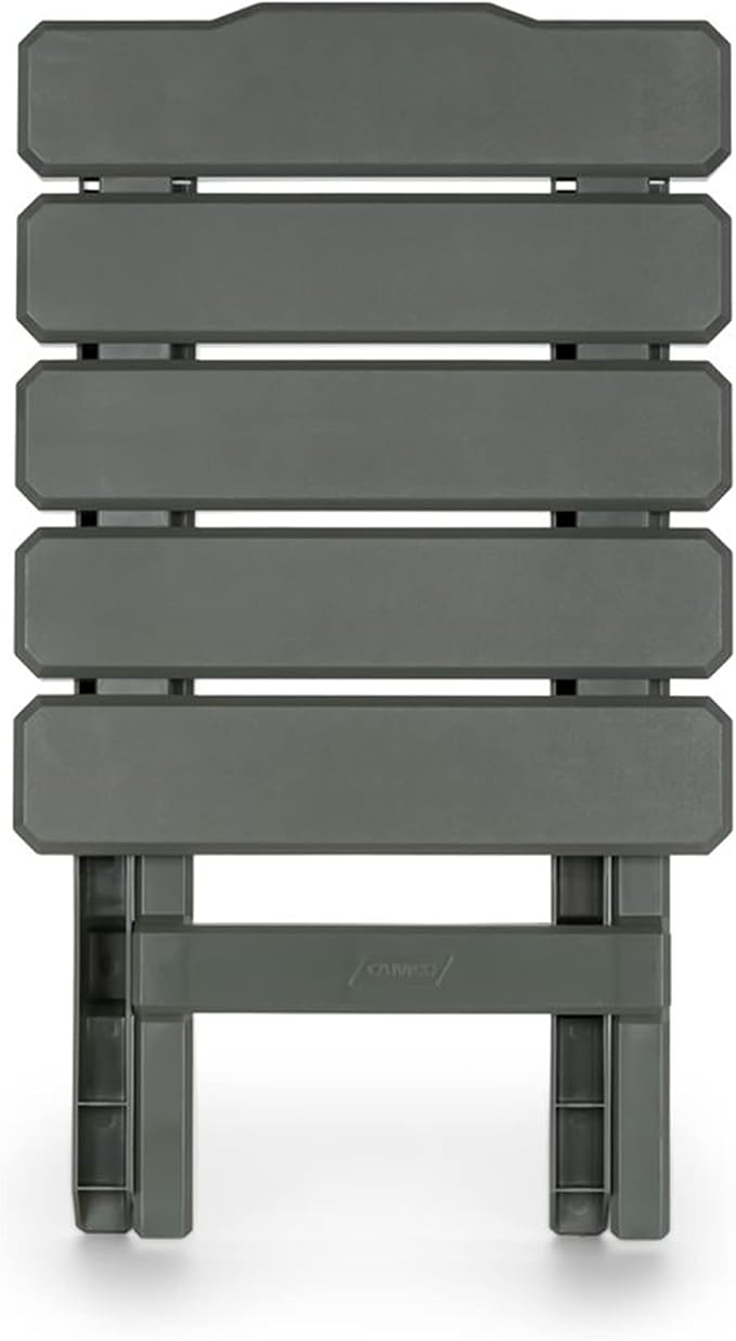 Camco Adirondack Portable Outdoor Camping Small Weatherproof Rustproof Durable Plastic Folding Side Table for Indoor and Outdoor Use, Sage