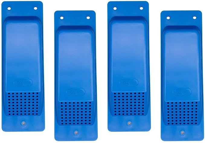 Mytee Products Shipping Container Air Vent 4 Pack - Cross Flow Ventilation for Shipping Container - ABS Plastic Air Vent with Rubber Seal & Water Protection - Shipping Containers Accessories (Blue)