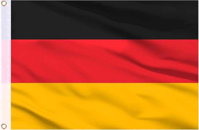 AhfuLife 2 Pcs German Flag 3 x 5 Ft, Large Germany Flag for Outside - Double Side with Brass Eyelets for Olympic Party Decorations, Oktoberfest Bar Garden Street Decoration Indoor Outdoor