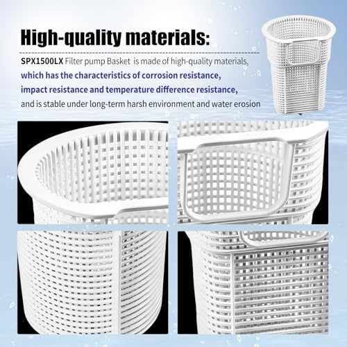 SPX1500LX Filter Pump Basket Compatible with Hayward Powerflo LX/II Series | XQK Strainer Basket Compatible with Hayward Power-Flo LX SP1580 SP1580X15 SP1520UN EP1500LX SP1575LX SP1680, II SP1700 SP1705