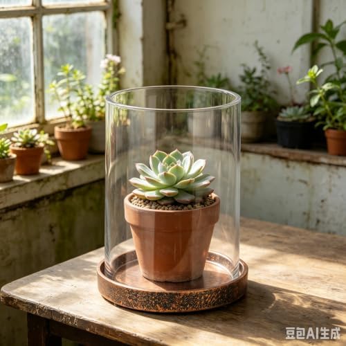 4" Wide Glass Hurricane Candle Holder with Cast Iron Base in Antique Gold for Pillar, Thick and Sturdy Glass Cylinder, Farmhouse, Shabby Chic for Mantels, Tabletops, Centerpieces, Entryways - Image 5