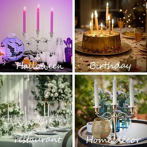 5-Arm Metal Candelabra Candle Holder Table Centerpiece, Gold - Image 6