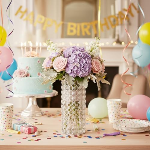 LoveCat Silver Crystal Candle Holders - Hollow Bling Crystal Vases, 10.4" Tall Cylinder Vases for Centerpieces, Elegant Metal Hurricane Candlestick Holders for Event Party Wedding Home Decor (8pcs) - Image 4