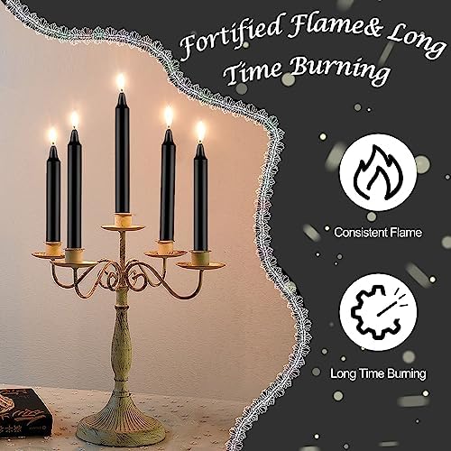 Tobeape 24 Pack Black Spell Chime Candles, 4" Unscented Mini Taper Candles - Image 5