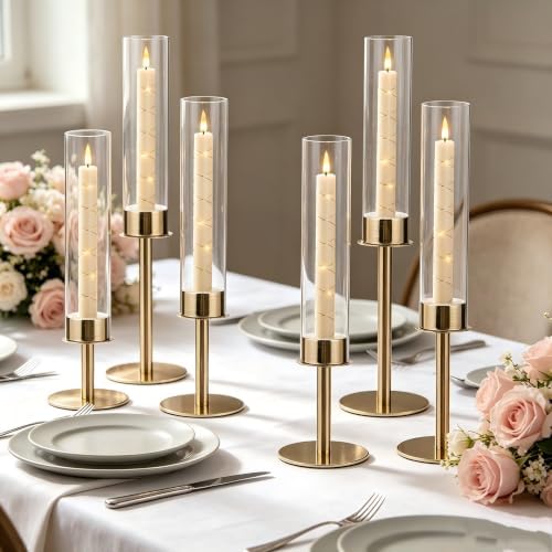 6PCS Acrylic Candle Holder for Table Centerpiece - Image 2