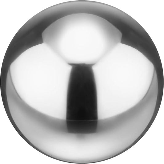 M METERXITY 1-Pack Garden Gazing Globes Ball 8 Inch 201 Stainless Steel Hollow Mirror Reflective Floating Ball for Garden/Pond/Home/Yard Outdoor Decoration [Silver]