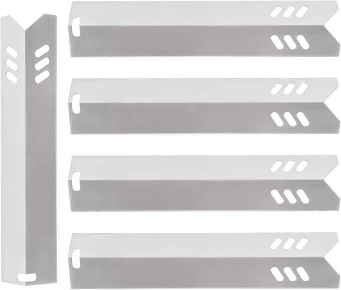 GasSaf 15 inch Heat Plate Replacement for Backyard GBC1460W, GBC1461W, Dyna-glo DGF510SBP, DGF510SSP, Uniflame GBC1059WB, BHG and Others, Stainless Steel Heat Shield Tent(15" x 3 13/16")(5-Pack)