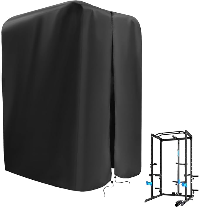 Gym Rack Cover with Waterproof Zipper for Squat Rack 47"-110"W | Waterproof Dustproof Heavy Duty Oxford Fabric,Gym Equipment Storage Cover for Workout Machine Outdoor Use