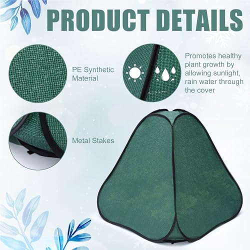 2 Pcs Plant Covers Freeze Protection, 36 x 36 x 38 in, Green - Image 3