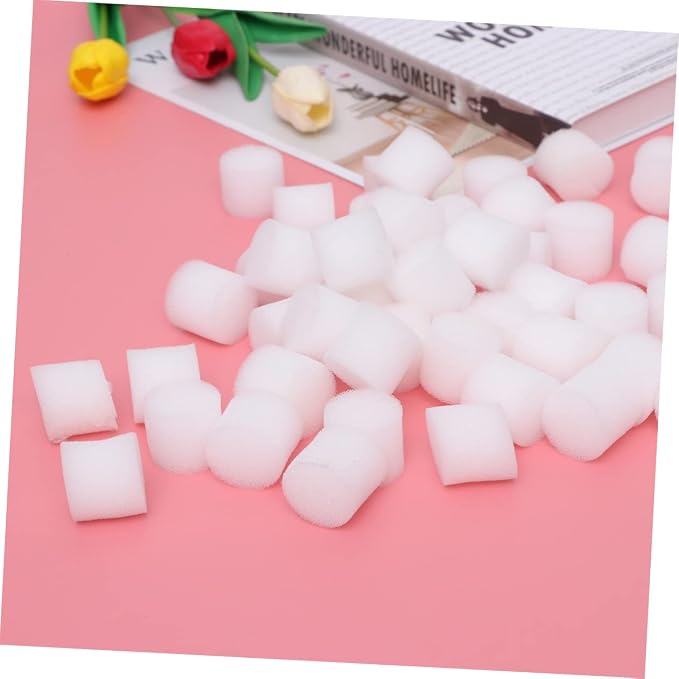 ORFOFE 200PCS Germination Gardening Tools Aquaponics Growing Sponge Plants Growing Accessories hydroponic Starter Cubes Planted Sponge Planting Sponge Foam White Tray Cylindrical