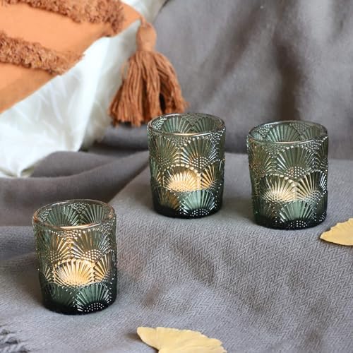 Woho 24pcs Green Votive Candle Holder, Tealight Candle Holder for Christmas - Image 2