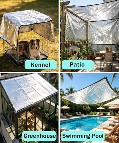 90% Reflective Aluminum Shade Cloth 6.5x12 FT with Grommets - Image 5