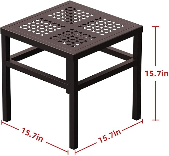 Aluminum Plant Stand Indoor &Outdoor Heavy Duty Rustproof | Indoor/Outdoor Extra-Sturdy Aluminum Plant Stand – Ideal for Patios, Gardens, Living Room Decoration（Brown）