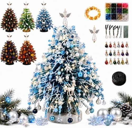 2027Upgraded DIY Beaded Christmas Tree Kit,Handmade Mini Desk Xmas Bead Art by Unknown