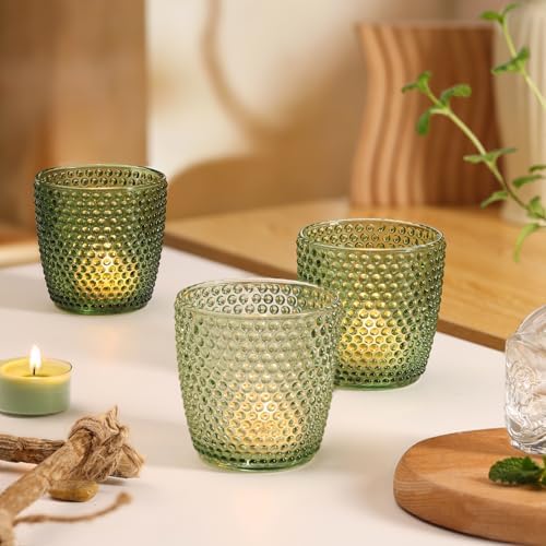 Volens Colored Green Votive Candle Holders 12pcs Tealight Candle Holder - Image 5