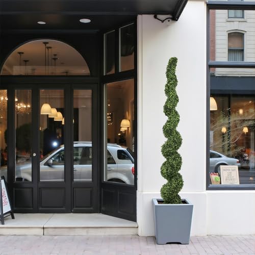7ft Large Spiral Topiary Trees Artificial Outdoor - Image 4