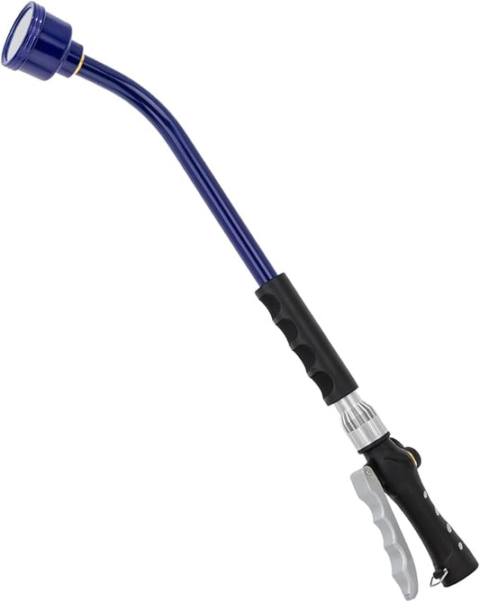 RESTMO Heavy Duty Full Metal 24 Inches Watering Wand, Gentle Soft Full Shower Sprayer Wand with Lockable Front Trigger, Hose Wand for Hanging Baskets, Shrubs, Plants, Flowers, Garden and Lawn, Purple