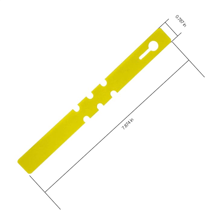 KINJOEK 1200 PCS Yellow Plant Labels Tags, Plastic Adjustable Wrap Around Waterproof Hanging Garden Tree Tags Plant Loop Tags for Identifying Various Outdoor Nursery Plants Flowers, 2x20cm