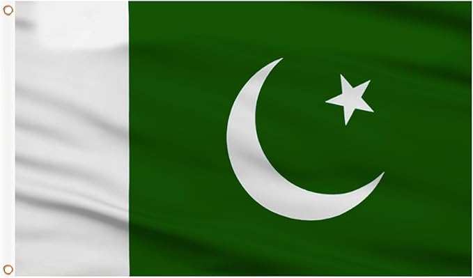 AhfuLife Pakistan Flag 3x5 Ft, Large Pakistan National Flags foe Outside - Double Side with Brass Eyelets for Olympic Party Decorations, Bar Garden Street Decoration Indoor Outdoor